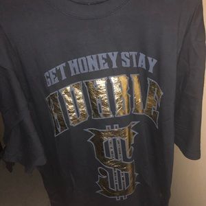 Graphic Get money and stay humble gold met…